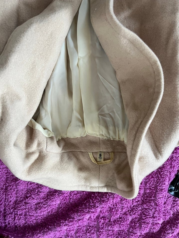 Bej Kadın Midi Boy Düğmeli Ceket - Görsel 2