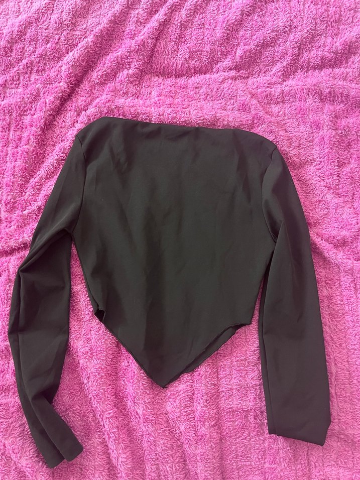 Uzun Kollu Siyah Gotik Bluz - Görsel 2