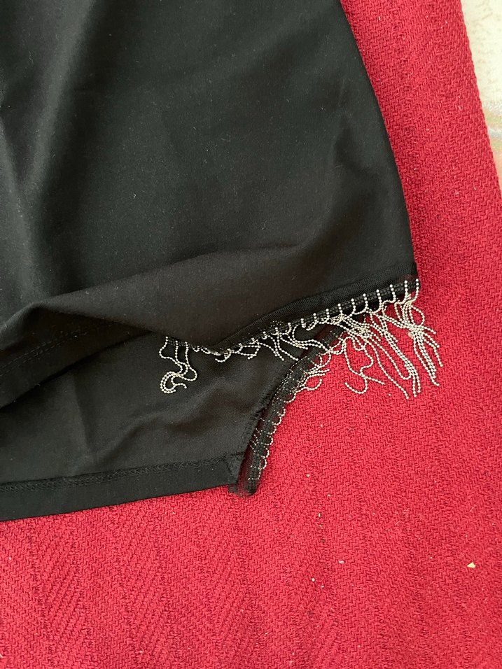 Püsküllü Siyah Midi Kadın Etek - Görsel 3