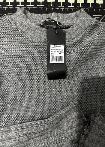 Gri Örgü Kadın Uzun Kollu Triko crop - Görsel 2