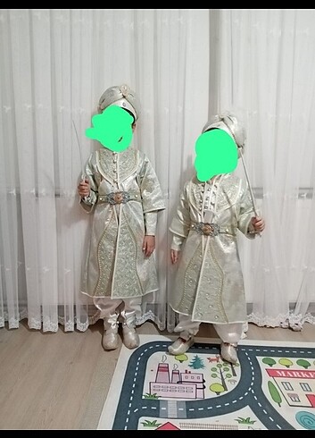 2 adet şehzade sünnet kıyafeti 