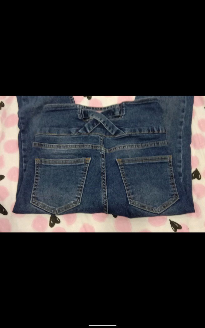 Düğmeli Mavi Kadın Midi Boy Jean - Görsel 2