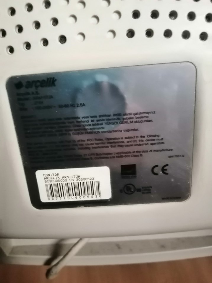 Arçelik beyaz CRT Monitör - Görsel 3