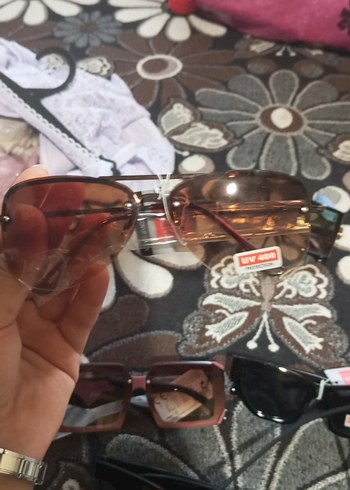 Kahverengi Şeffaf Retro Kadın Güneş Gözlüğü