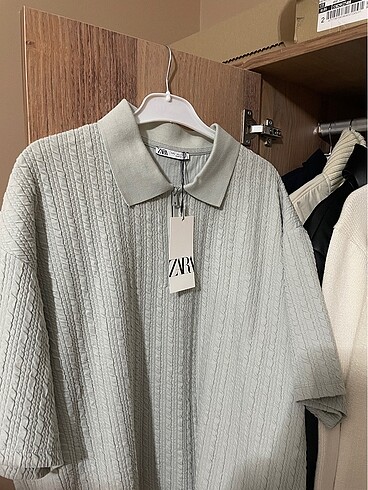 Zara Zara Fermuarlı Polo Yaka Tshirt