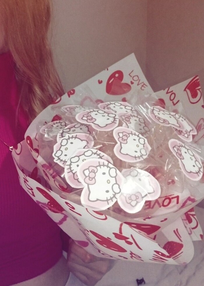Hello kitty buket - Görsel 4
