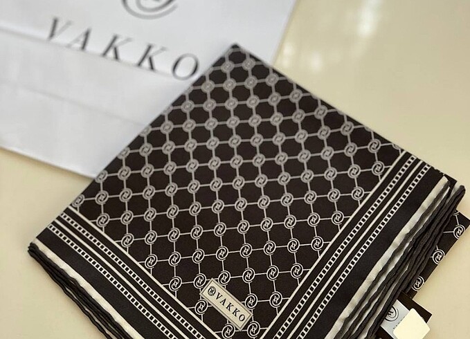 Beden gri Renk Vakko Monogram Eşarp - Antrasit