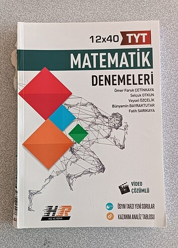 TYT MATEMATİK DENEME HIZ VE RENK YAYINLARI 12x40