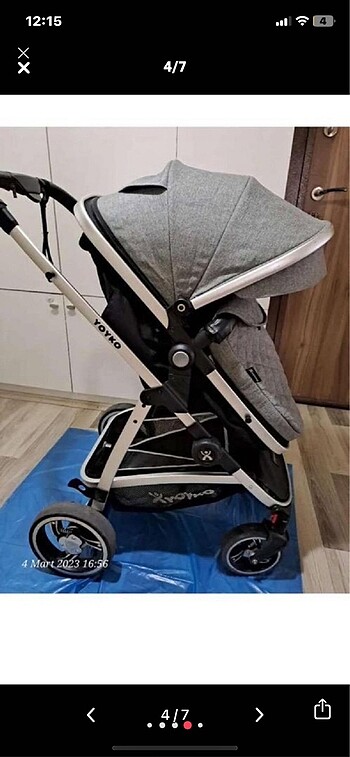 0 - 13 kg Beden gri Renk Yoyko travel sistem bebek arabası