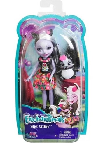 Beden Renk Enchantimals Karakter Bebekler DVH87 FXM72 Sage Skunk Kokarca