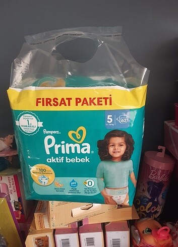 Prima Bebek Bezi Aktif Bebek 5 Beden 62 Adet Junior Mega Fırsat 