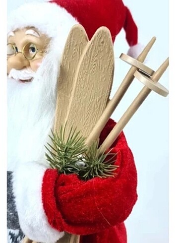 Beden Renk Noel Baba Figür Biblo Yılbaşı Süsü 45CM Büyük Boy Kızaklı Noel B