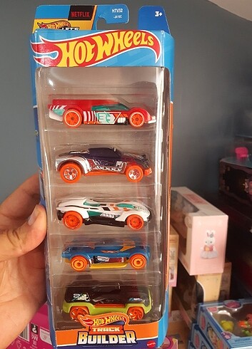 Hot Wheels Beşli Araba Seti Hotwheels Track Builder HTV52