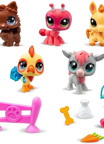 Beden Littlest Pet Shop Minişler 5'li Figür Seti S1 - Minişler Çiftlik