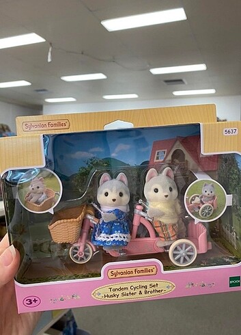 Sylvanian Families Tandem Bisiklet Seti Husky Kardeşler 5637 