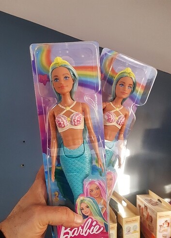 Beden Renk Barbie Dreamtopia Deniz Kızı Bebekler - Mavi Kuyruk Sarı Taç