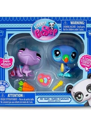 LPS Minişler Littlest Pet Shop Minişler 2'li Figür Seti S1 Bukalemun ve kuş