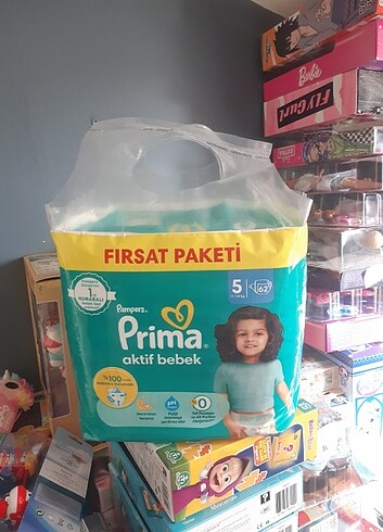 Prima Prima Bebek Bezi Aktif Bebek 5 Beden 62 Adet Junior Mega Fırsat