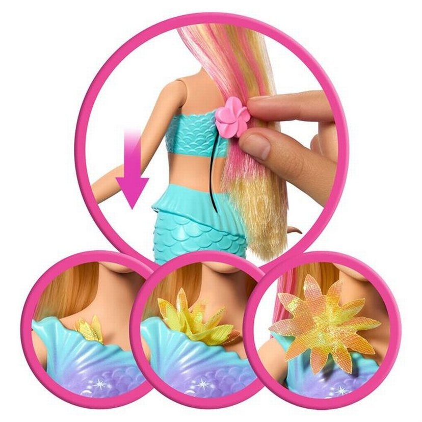 Barbie Büyülü Çiçekler Deniz Kızı Bebeği JDM72 - Görsel 3