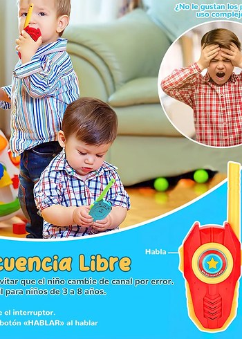 Walkie Talkie Çocuk Telsizi Kırmızı - Mavi - Görsel 6