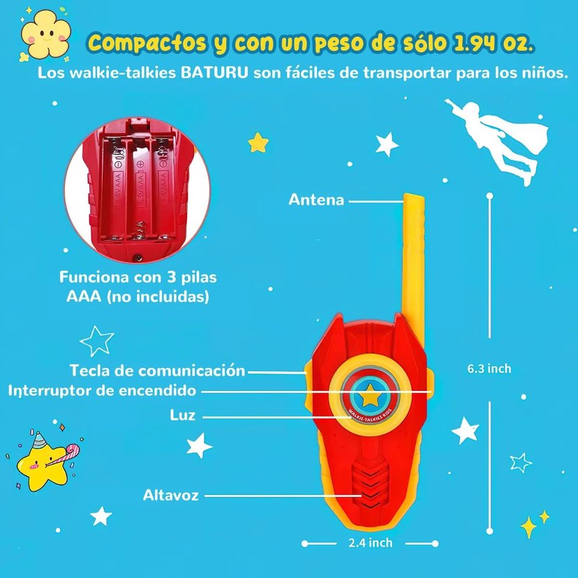 Walkie Talkie Çocuk Telsizi Kırmızı - Mavi - Görsel 4