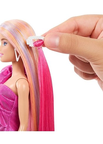 Beden Barbie Upuzun Muhteşem Saçlı Bebekler Pembe Saçlı Bebek JDC85