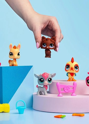 Beden Littlest Pet Shop Minişler 5'li Figür Seti S1 - Minişler Çiftlik