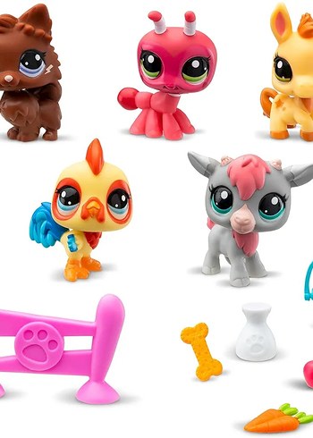 Beden Renk Littlest Pet Shop Minişler 5'li Figür Seti S1 - Minişler Çiftlik