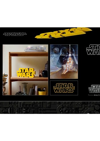 Beden Renk LEGO Star Wars Parçalarla Yapılan Star Wars Logosu Levhası 75407