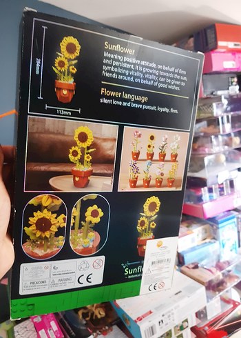 Diğer Ayçiçeği Yapboz Blok Saksılı Çiçek 30 Cm 359 Parça