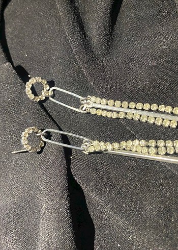 Gri Parlak Midi Sekilli Kadın Küpe - Görsel 8