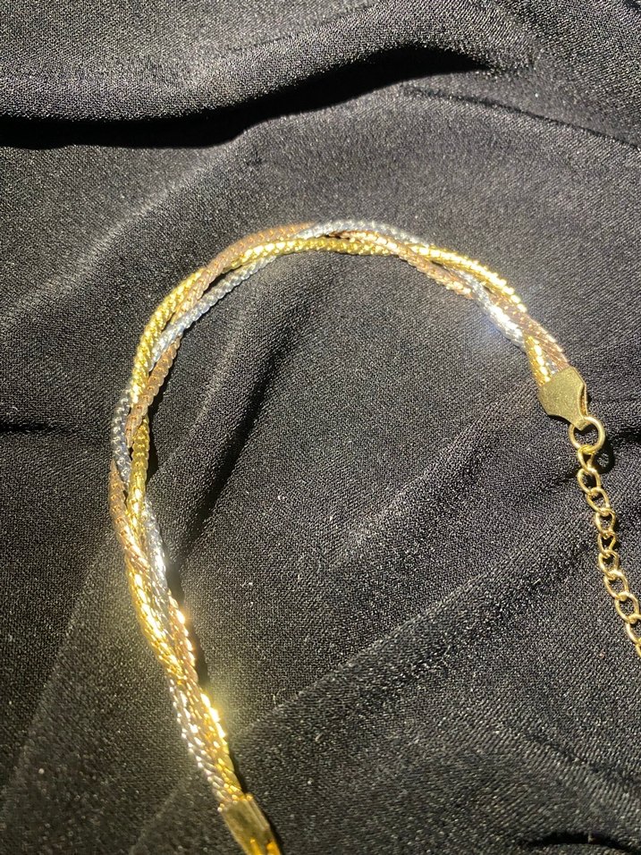 Zincir Detaylı Altın Renk Kadın Bileklik - Görsel 2