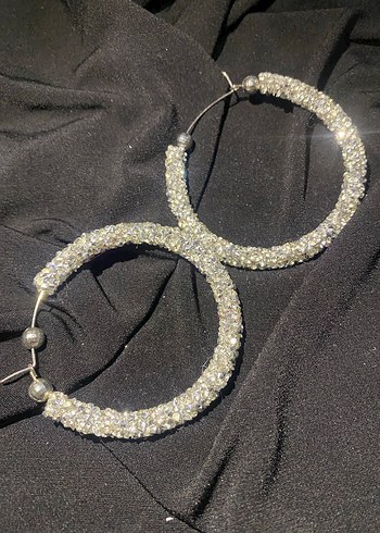 Mini Gri Kareli Payetli Küpe - Görsel 9