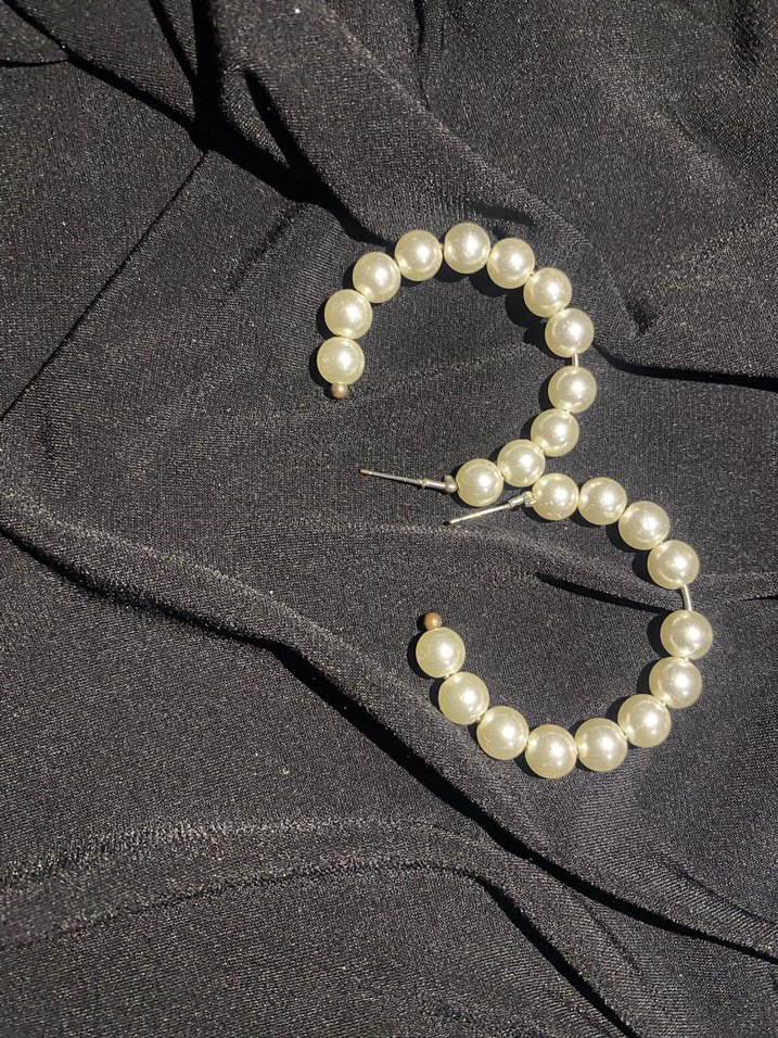 Mini Gri Kareli Payetli Küpe - Görsel 5