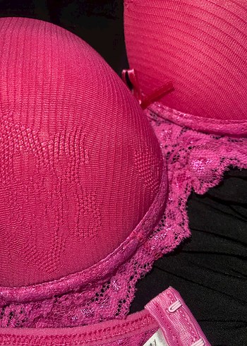 Pembe Dantelli Desenli Sütyen - Görsel 3