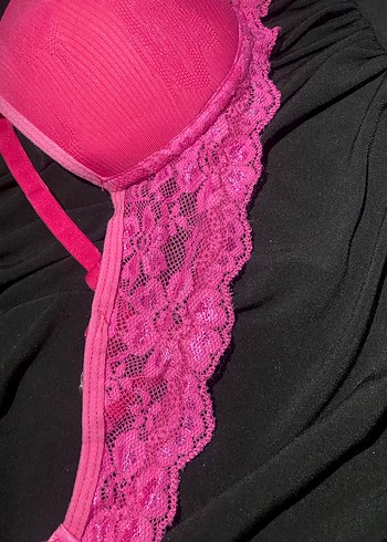 Pembe Dantelli Desenli Sütyen - Görsel 5