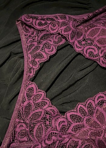 Mor Dantelli Gotik Bralet - Görsel 3