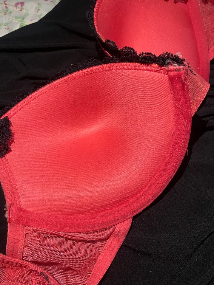 Kırmızı Vintage Gotik Desenli Sütyen - Görsel 4