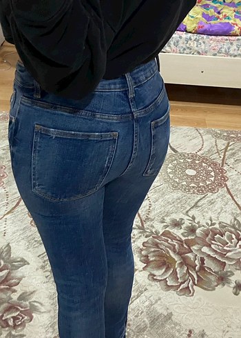 Kadın Mavi Skinny Denim Jean - Görsel 12