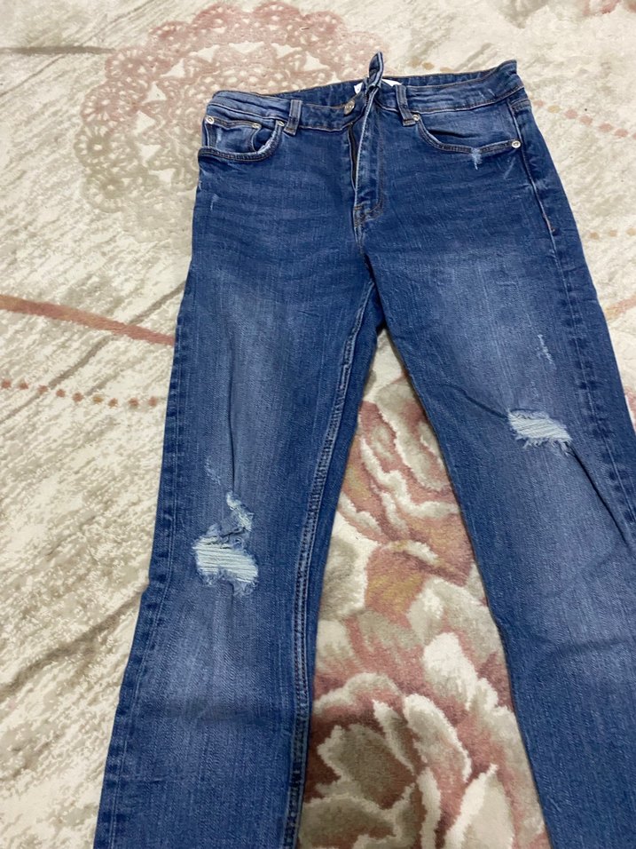 Kadın Mavi Skinny Denim Jean - Görsel 4