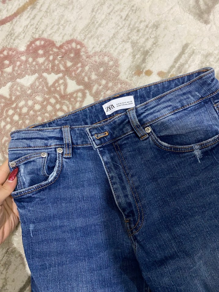 Kadın Mavi Skinny Denim Jean - Görsel 3