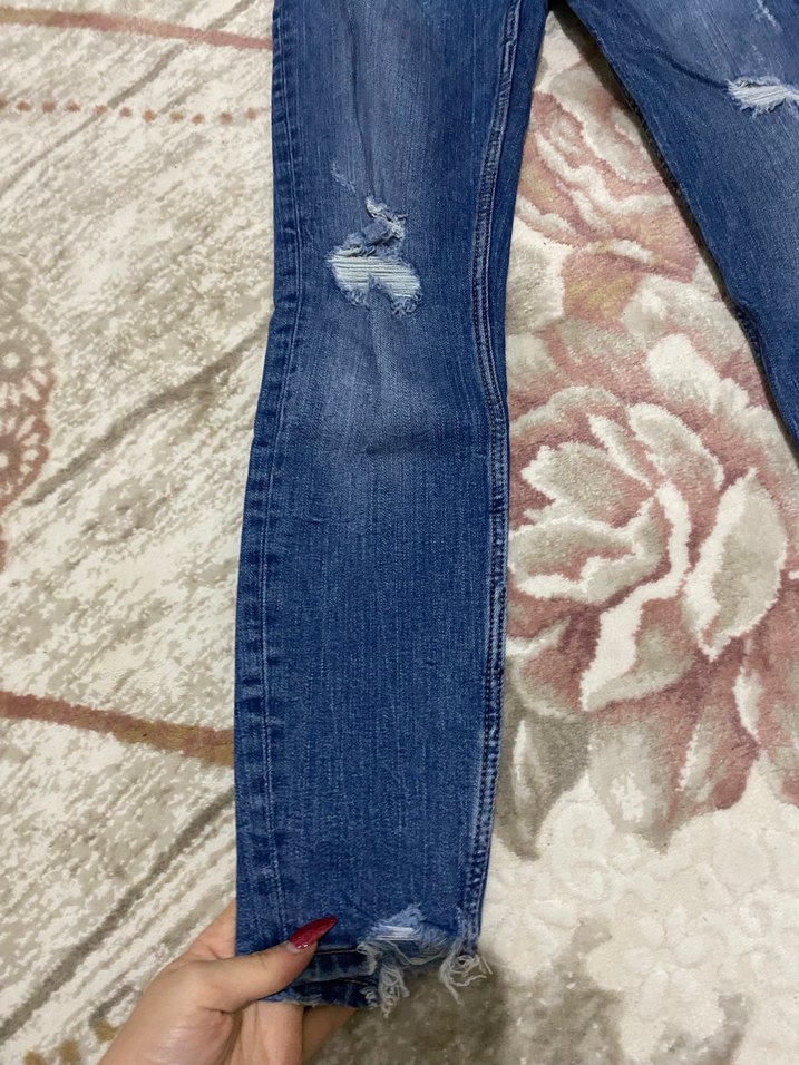 Kadın Mavi Skinny Denim Jean - Görsel 2