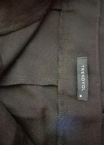 m Beden Kadın Siyah Keten Pilili Kumaş Pantolon