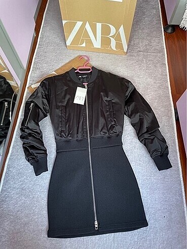 Zara bomber elbise m beden