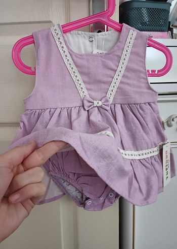 Kız Bebek lila  Fırfırlı Elbise - Görsel 2