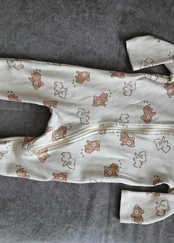 Uzun Kollu Fermuarlı Bebek Tulum - Görsel 2