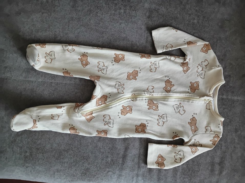 Uzun Kollu Fermuarlı Bebek Tulum - Görsel 2