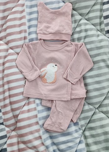 Pembe  Uzun Kollu Bebek Kıyafet Takımı - Görsel 2