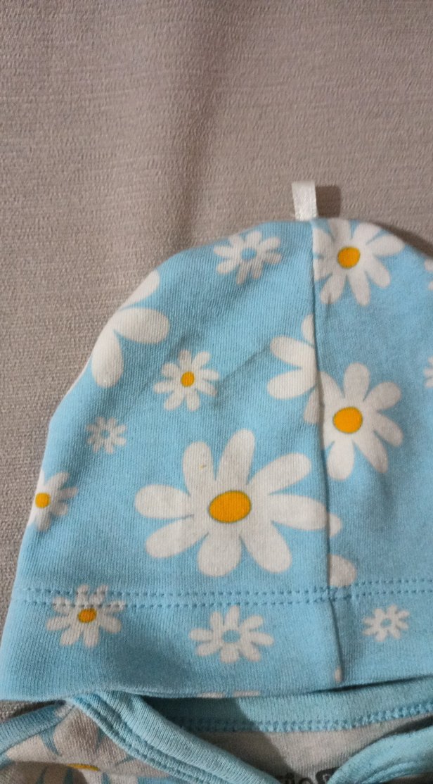 Çiçek Desenli Kapüşonlu Bebek Tulumu - Görsel 3