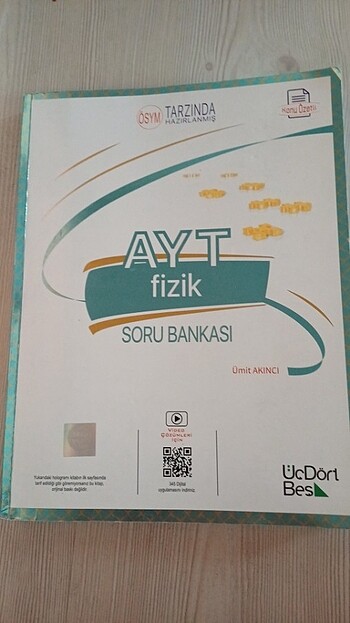 345 Yayınları ÜçDörtBeş AYT Fizik Soru Bankası